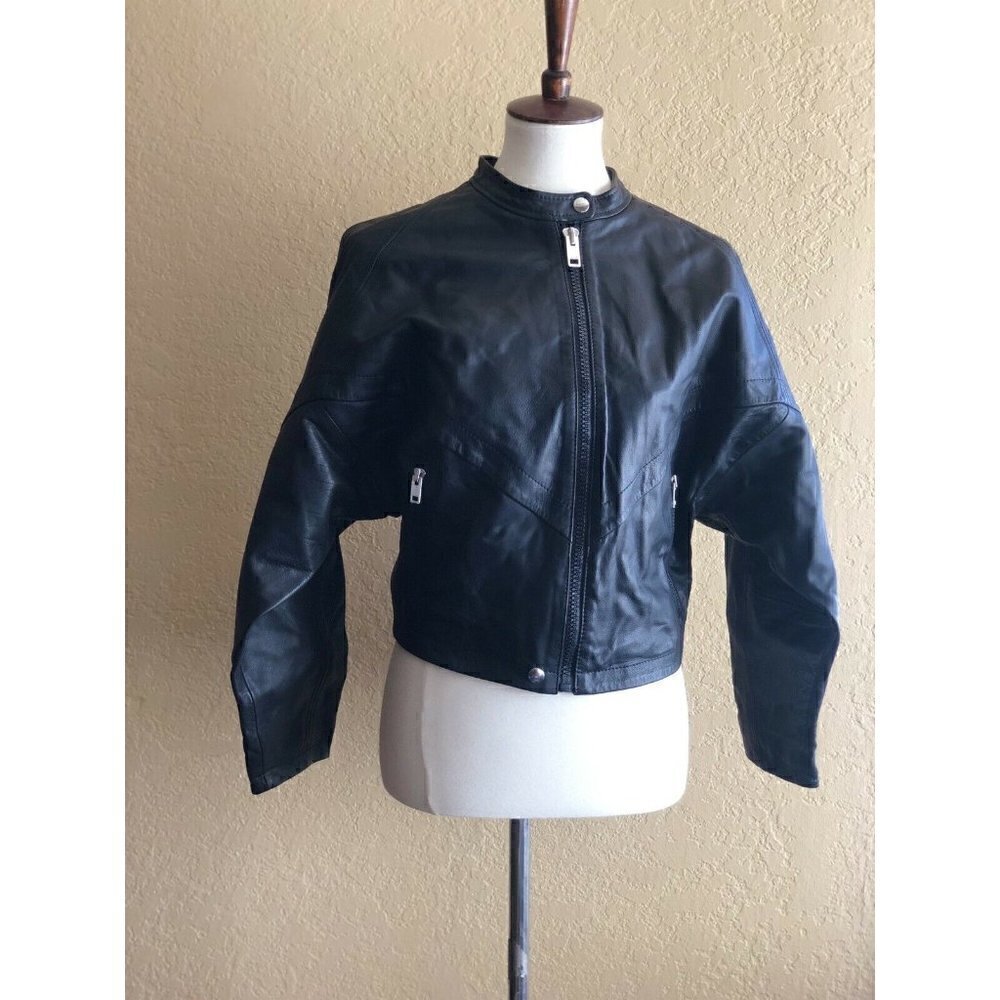 Diesel Womens L Tauri Cowhide Leather Jacket XS - Picture 6 of 12